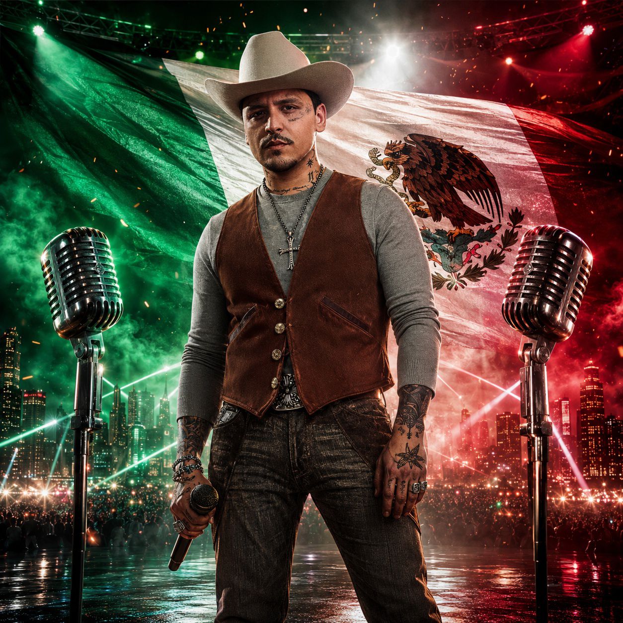 Público en concierto de música regional mexicana